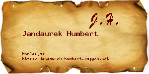 Jandaurek Humbert névjegykártya